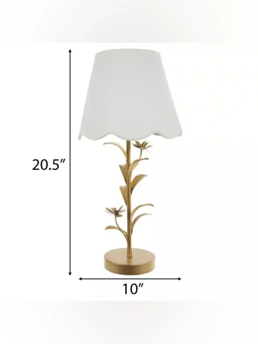 Gold Flower Metal Table Lamp